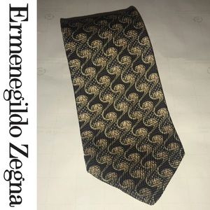 Ermenegildo Zegna Italy silk tie designer necktie